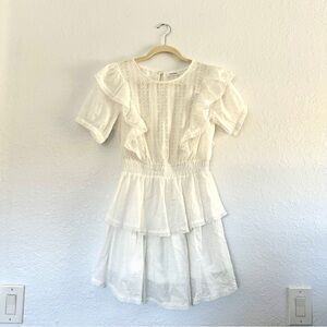 Elegant White Ruffled Dress